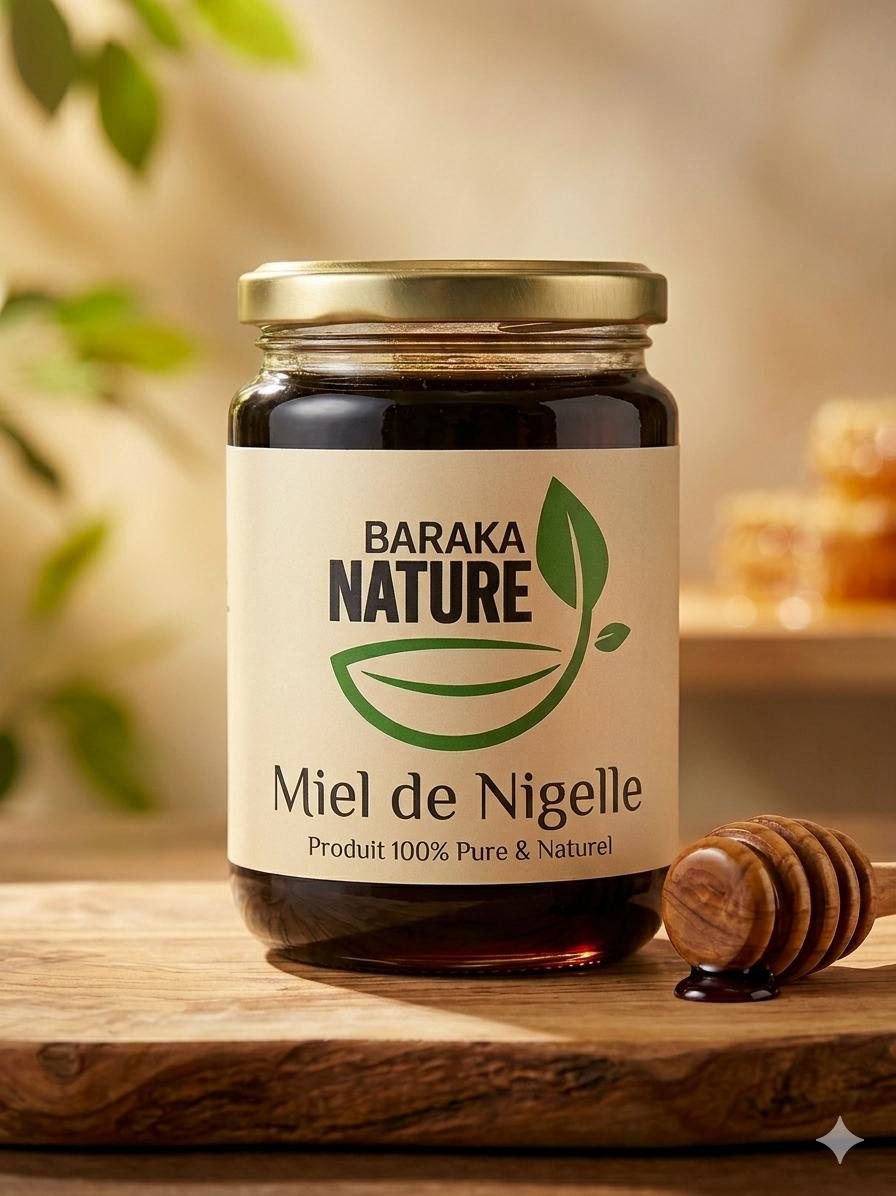 Miel de Nigelle 100% Pur d'Égypte | Baraka Nature