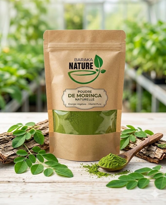 Poudre de Moringa du Sénégal – Naturelle, Pure et Riche en Nutriments | 100g