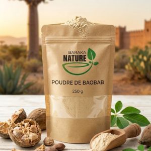 Poudre de Baobab du Sénégal – Naturelle, Fruitée et Riche en Nutriments | 100g