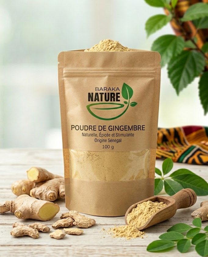 Poudre de Gingembre du Sénégal – Naturelle, Épicée et Stimulante | 100g